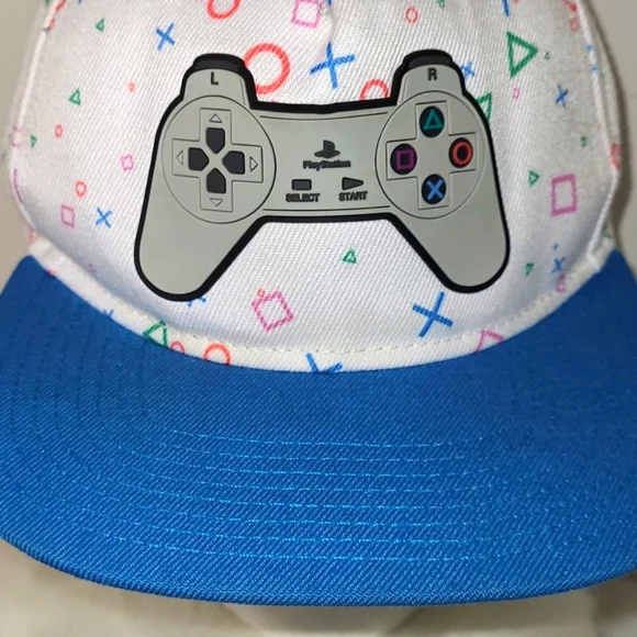 Sony Playstation 3-D Rubber Controller Flat Brim Used 2018 Snapback Hat ...EUC - Picture 8 of 17